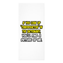 Chiropractor In Dictionary...My Picture Rack Cards