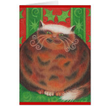Chistmas Pud "Purrfect Christmas' grettings card