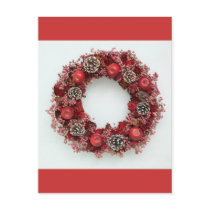 Chistmas wreath Postcard ポストカード