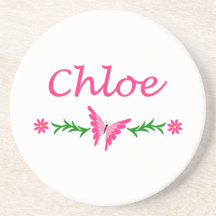 Chloe (Pink Butterfly) Coasters