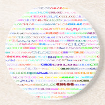 Chloe Text Design II Coaster