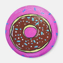 choc frosting doughnut MAGNET