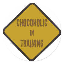 Chocoholic in training stickers