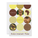 Chocolate and Bananna Circles invitations