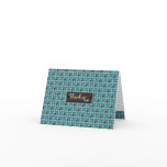 Chocolate Aqua Bubbles Thank-You Note