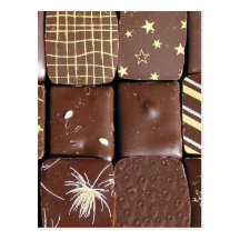 Chocolate assortments post cards