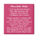 Chocolate Balls Recipe Magnet colour