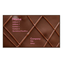 Chocolate Bar Business Card Template