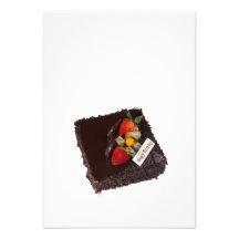 Chocolate birthday cake custom invite