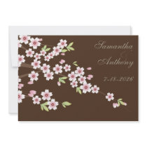 Chocolate Brown and Cherry Blossom Wedding