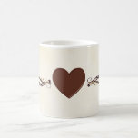 Chocolate Brown Heart Mug