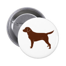 Chocolate Brown Labrador Retriever Buttons