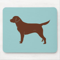 Chocolate Brown Labrador Retriever Mousepads