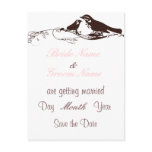 Chocolate Brown Lovebirds-Wedding Save the Date