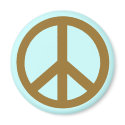 Chocolate Brown Peace Symbol Products magnets