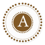 Chocolate brown -Personalised envelope seals stickers