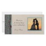 Chocolate Brown Turquoise Photo Card photo cards