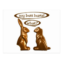 Chocolate bunnies post card