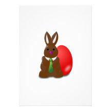 Chocolate Bunny Personalized Announcement
