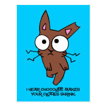 Chocolate Bunny Shrink Post Card