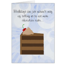 Chocolate Cake Birthday Card