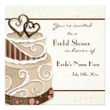 Chocolate Cake Bridal Shower Invitation