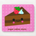 chocolate cake strawberry! mousepads