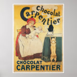 Chocolate Carpentier Vintage Hot Chocolate Ad Art posters