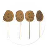 Chocolate chip cookie on a stick stickers