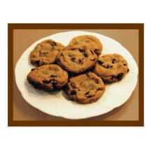 Chocolate chip cookies postcards