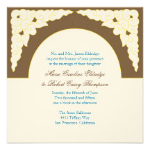 Chocolate Clouds Archway Wedding Invitation