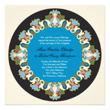 Chocolate Clouds Archway Wedding Invitation