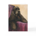 "Chocolate Cocker Spaniel" Art Greeting Card