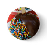 Chocolate Covered Apple Button