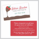 chocolate covered dipped strawberry chef catering business cards