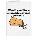 chocolate covered pretzels card