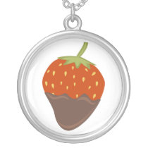 Chocolate Covered Strawberry Necklace necklaces