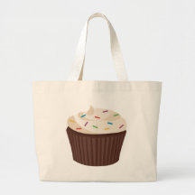 Chocolate Cupcake Canvas Bags