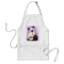 Chocolate Cupcake Cat I Heart Chocolate Apron
