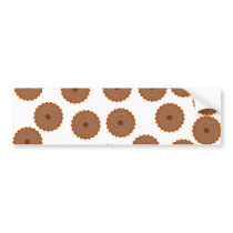 Chocolate Cupcake Pattern. Bumper Stickers
