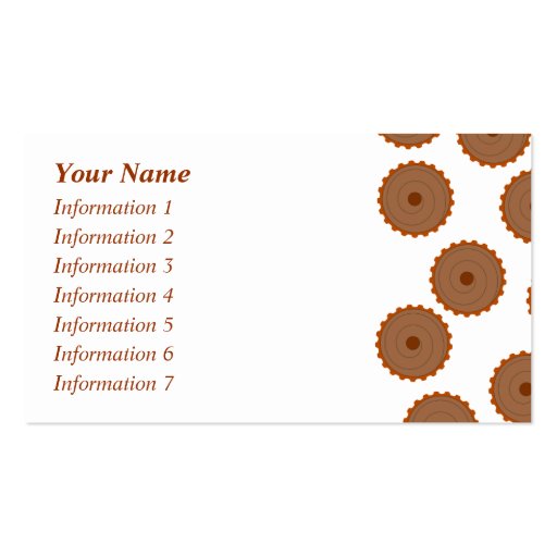 Chocolate Cupcake Pattern. Business Card Template