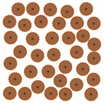 Chocolate Cupcake Pattern. Photo Cut Outs