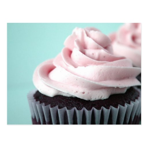 Chocolate Cupcake Pink Vanilla Frosting Postcard