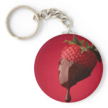 Chocolate Dipped Strawberry Key Chain