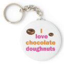 Chocolate Doughnut Love keychains