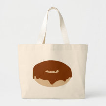 Chocolate doughnut tote bag