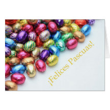 chocolate easter eggs spanish easter greeting cards