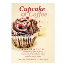 Chocolate Fudge Cupcake Invitation