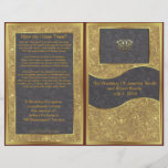 Chocolate Gold Deluxe Wedding Program Full Color Flyer