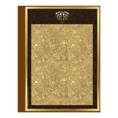 Chocolate Gold Wedding Album Scrapbook Pages Custom Flyer by BridalDesign